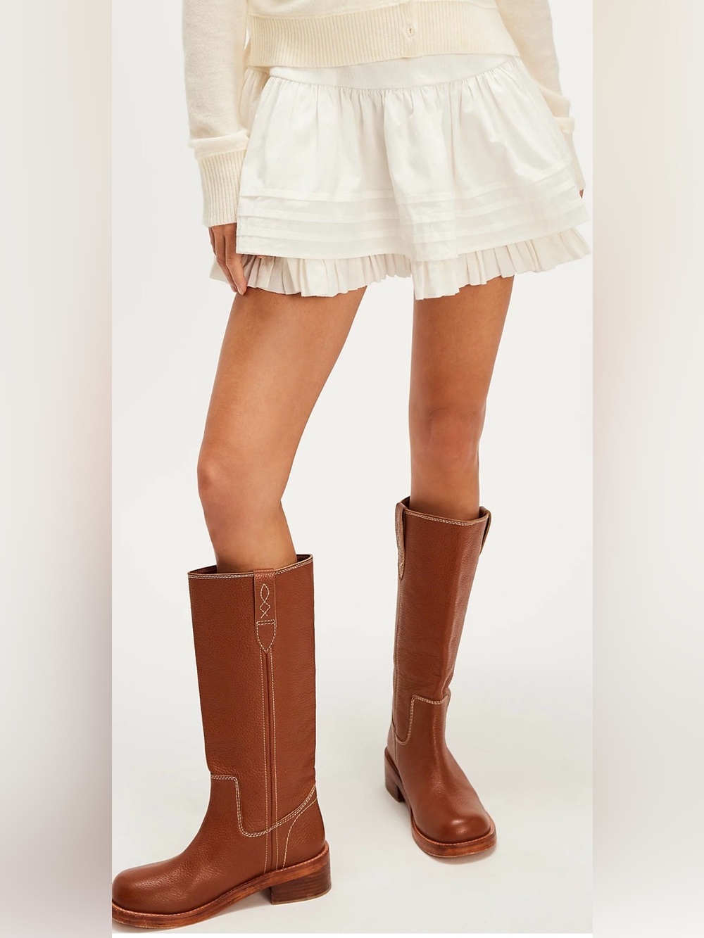 Free People BLAZE  Western Pull On Leather Whiskey Boots US 6.5 New $368